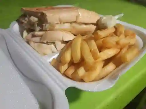 Sándwich Mixto y Papas