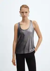 Top Xlame Gris Talla L Mujer Mango