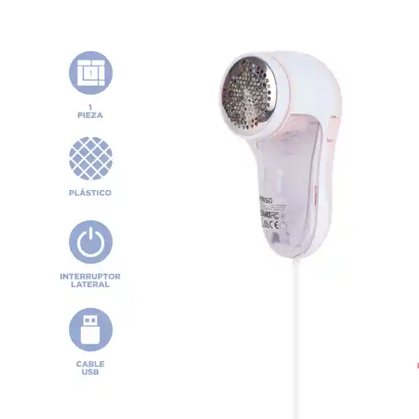 Quita Pelusas Electrico Rosa Miniso