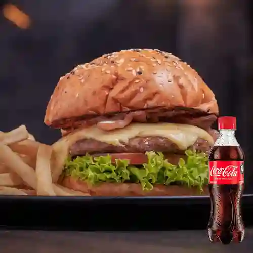 Combo burger d'kché + coca cola pet