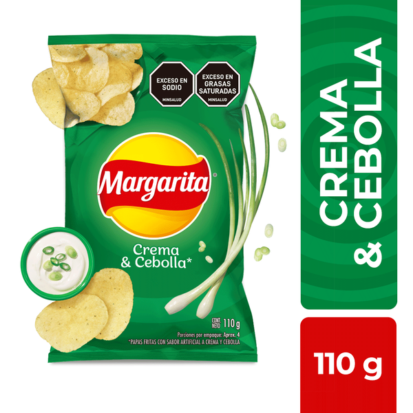 Margarita Papa Frita Sabor a Crema y Cebolla 110 g