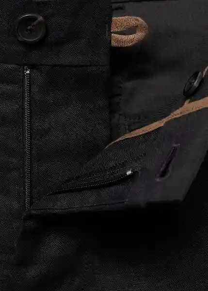 Pantalón Oyster Negro Talla 42 Hombre Mango