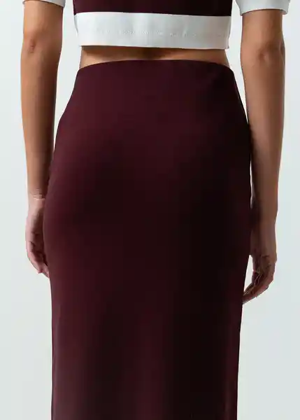 Falda Mujer Morado Sombrío Ultra Oscuro Talla L 542G035 Naf Naf