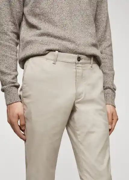 Pantalón Barnal Gris Talla 42 Hombre Mango