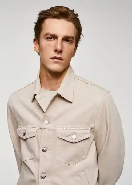 Chaqueta Cazadora Ryan Beige Talla XS Hombre Mango