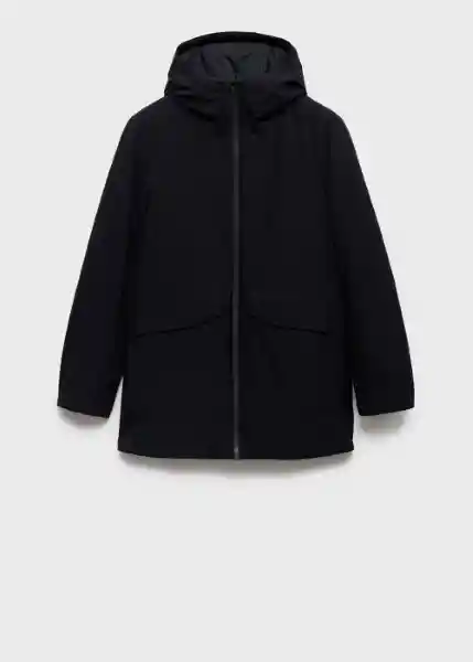 Abrigo Parka Interval Navy Talla L Hombre Mango