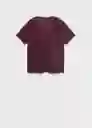 Camiseta Linito Burdeos Talla S Mujer Mango