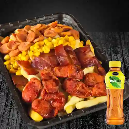 Salchipapa Especial Personal +Fuzetea Limón 400ML