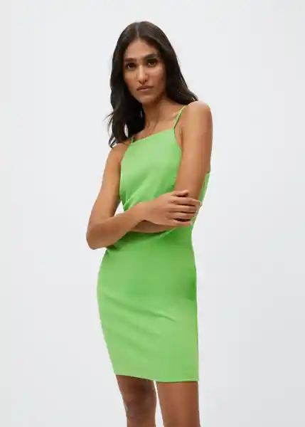 Vestido Nuversa Verde Talla XS Mujer Mango