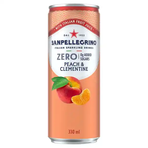 San Pellegrino Bebida Zero Melocotón - Mandarina Sin Azúcar