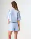 Camisa Mujer Azul Talla M 612G002_AZU144115 Americanino