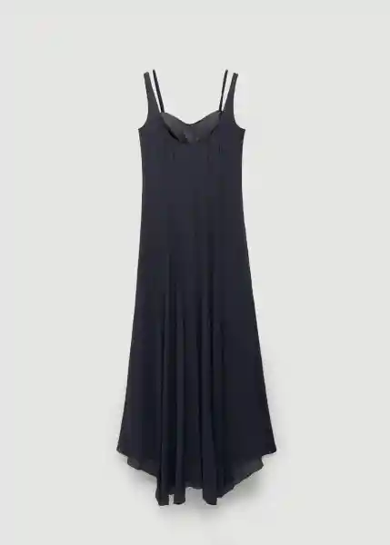 Vestido Vale Gris Talla S Mujer Mango