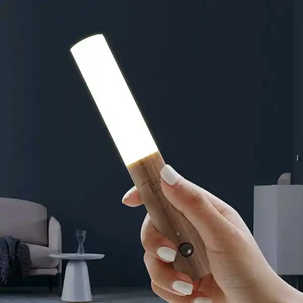 Gingko Lámpara Con Sensor de Movimiento Madera