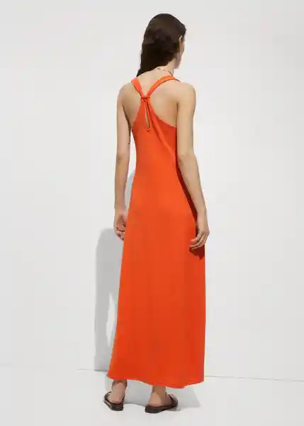 Vestido Mint Naranja Talla XS Mujer Mango