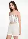 Top Shellt Off White Talla 19 Niñas Mango