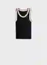 Top Crochi Negro Talla XS Mujer Mango