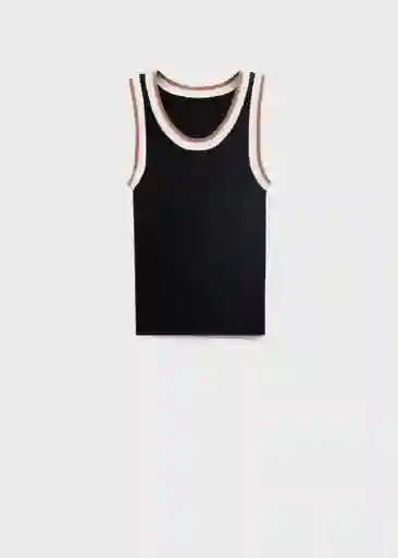 Top Crochi Negro Talla XS Mujer Mango