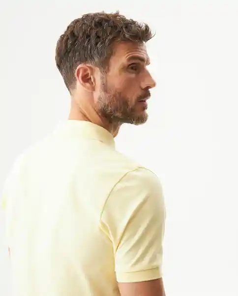 Camiseta Polo Muscle Masculino Amarillo Lavado Claro S Chevignon