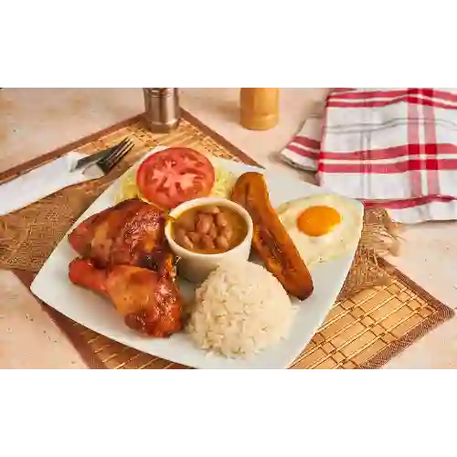 Bandeja con 1/4 de Pollo Asado