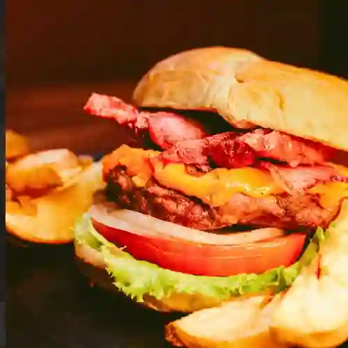Hamburguesa Res y Chorizo