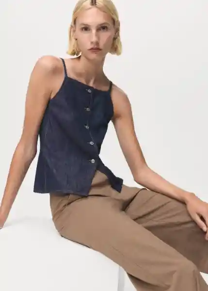 Top Lia Tejano Soft Talla S Mujer Mango