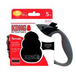 Kong Correa Retráctil Small Negra