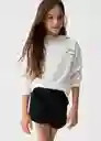 Short Lea Negro Talla 12 Niñas Mango