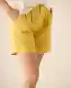 Bermuda Short Amarillo Envejecido Medio Talla 14 653G001 Esprit