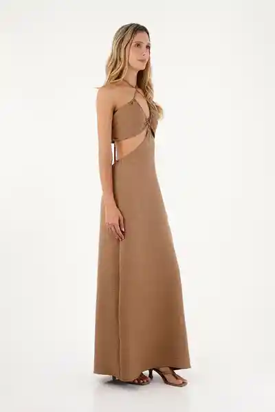 Vestido Largo Joan Café Talla 02 M