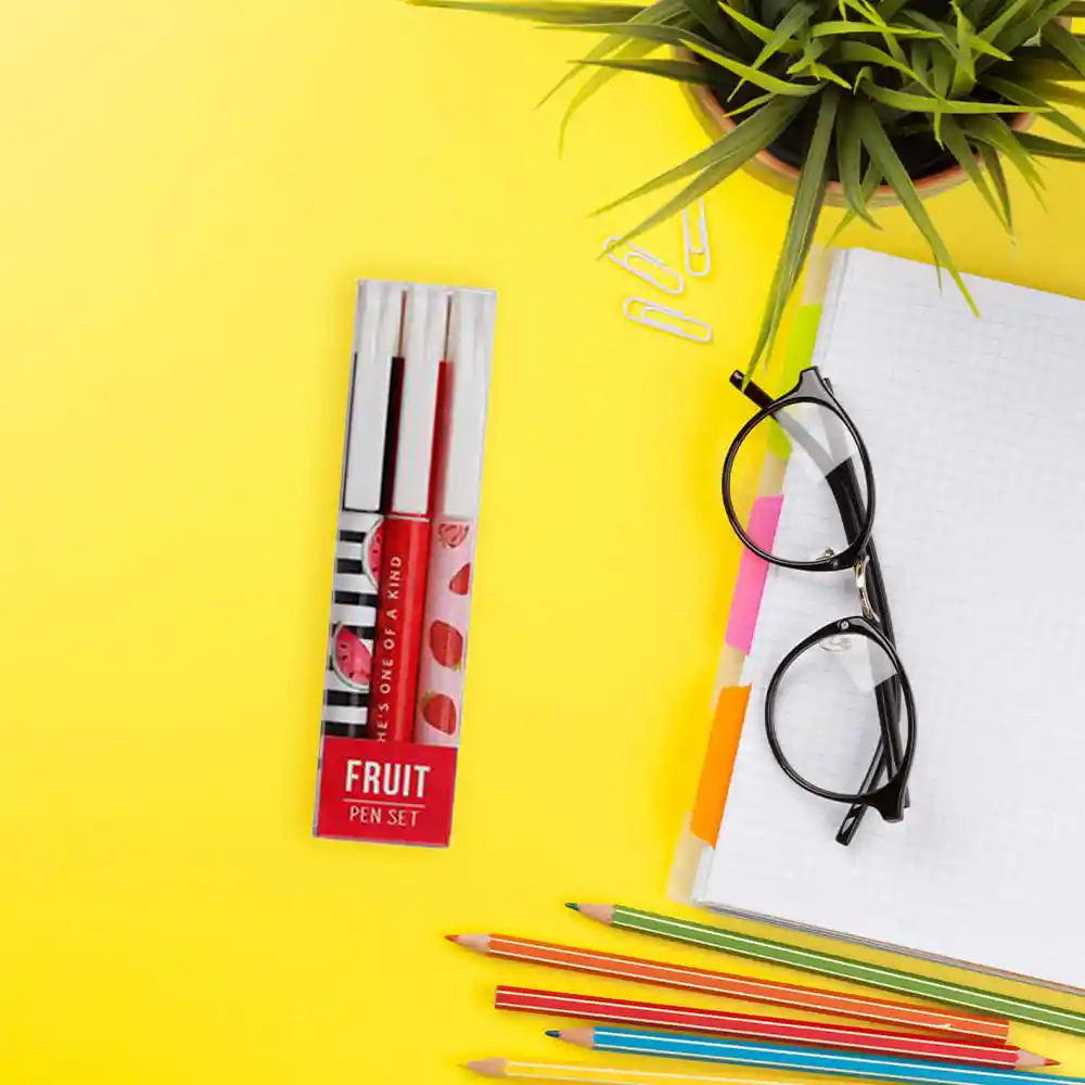 Miniso Pluma Con Tapa Fruit Series Tinta Negra 1.0 mm