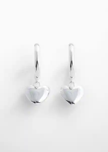 Pendientes Corazón Plata Talla 99 Mujer Mango