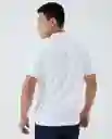 AMERICANINOCamiseta Masculina Manga Corta Cuelloneru Blanco Xxl
