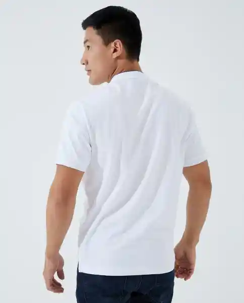 AMERICANINOCamiseta Masculina Manga Corta Cuelloneru Blanco Xxl
