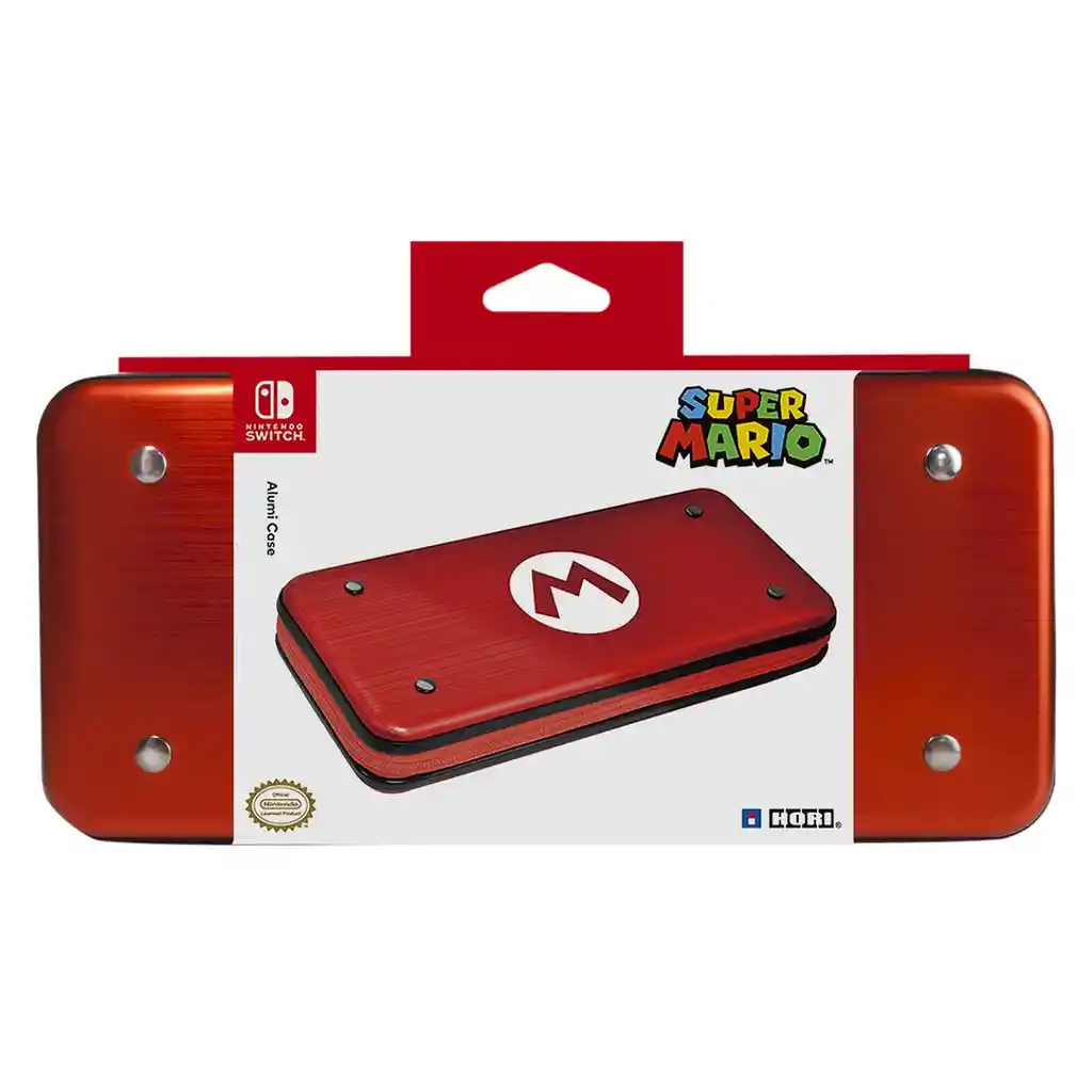 Nintendo Switch Estuche Rígido Súper Mario en Aluminio Hori Rojo