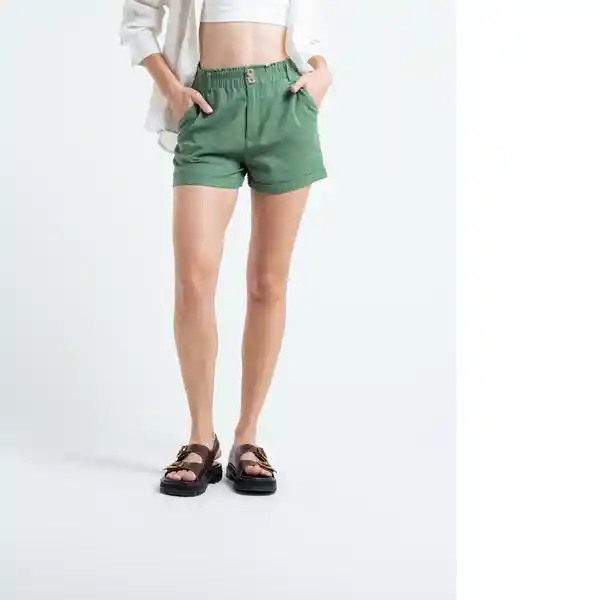 Short Amne Mujer Verde Consuelda Oscuro Talla 8 452E302 Naf Naf