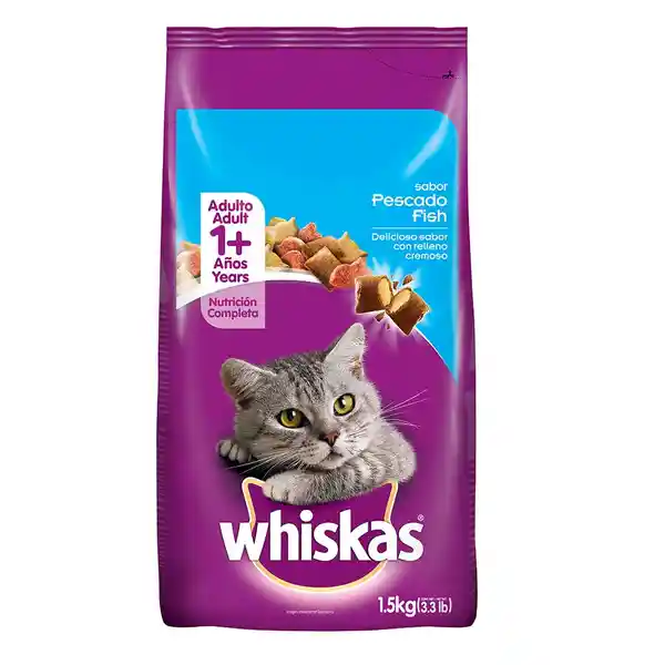 Whiskas Alimento Para Gato Seco Adulto Sabor Pescado