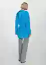 Camisa Ramona Azul Talla L Mujer Mango