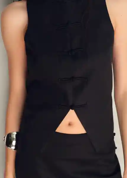 Chaleco Laguna Negro Talla S Mujer Mango
