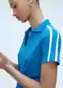 Polo Sport Azul Talla L Mujer Mango