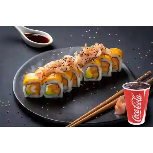Combo Sushi Ika Maki + Coca-Cola Sabor Original 10 Oz