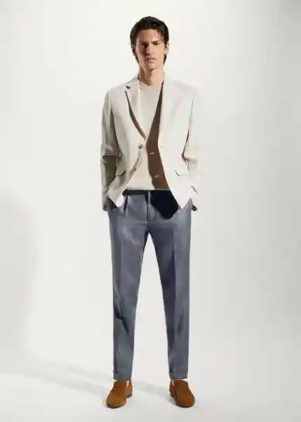 Pantalón Gisbert Ceniza Talla 40 Hombre Mango
