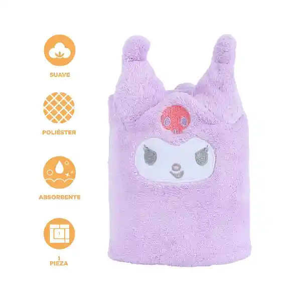 Toalla Para Baño de Microfibra Kuromi Sanrio Morado Miniso
