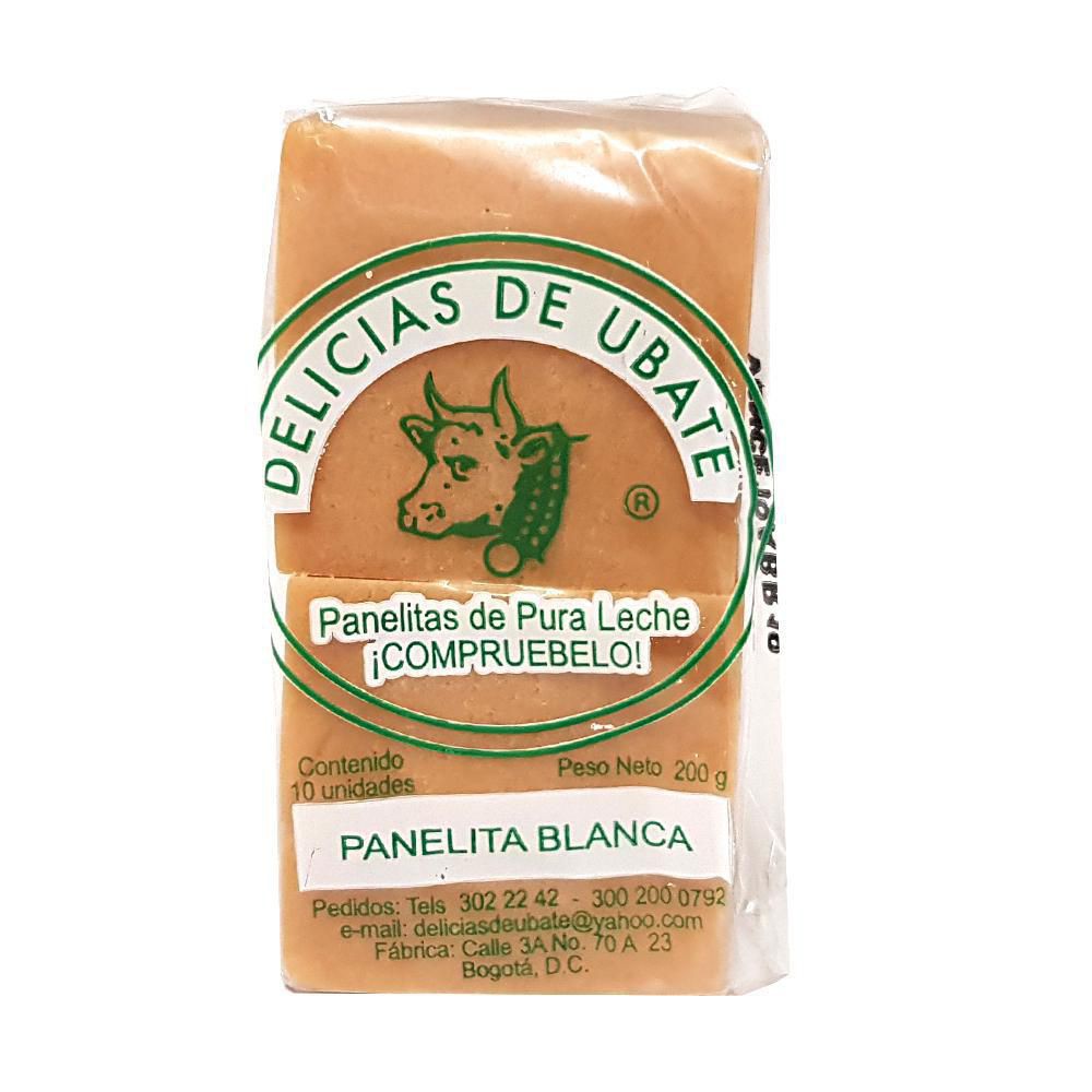 Delicias Ubate Panelita Blanca de Pura Leche 200 g