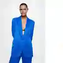 Americana Chelsea Azul Talla 24 Mujer Mango