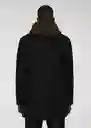 Abrigo Butan Negro Talla XL Hombre Mango