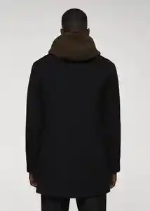 Abrigo Butan Negro Talla XL Hombre Mango