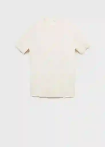 Camiseta Tricot Andrew Marfil Talla XL Hombre Mango
