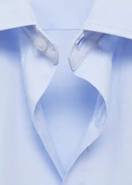 Camisa Vitoria Celeste Talla S Hombre Mango