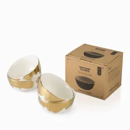 Ambiente Gourmet Set Tazón Pequeño Óleo Dorado 12 cm