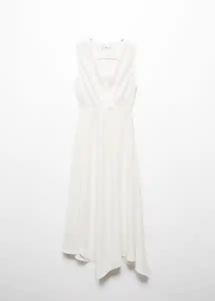 Vestido Manzana-L Blanco Talla M Mujer Mango